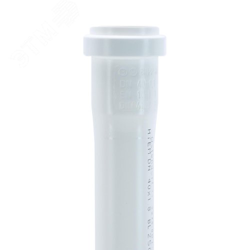 Труба канализационная 40x1000 мм НТЕМw однораструбная, белая - фото 2