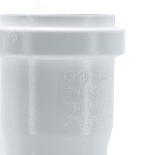 Труба канализационная 50x250 мм НТЕМw однораструбная, белая - фото 4