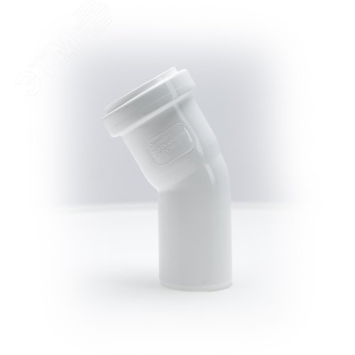 Отвод 40 30 град, для внутренней канализации, белый - фото 2