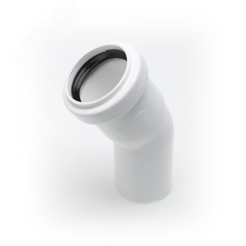 Отвод 40 30 град, для внутренней канализации, белый - фото 1