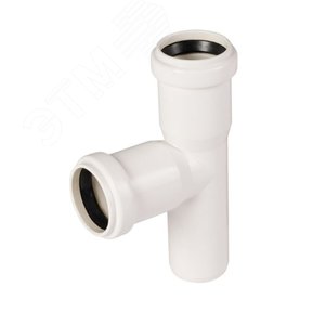 Тройник 50 87 град, канализационный, белый - фото 2