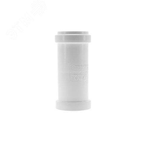 Муфта 32 мм двухраструбная, канализационная, белая - фото 2