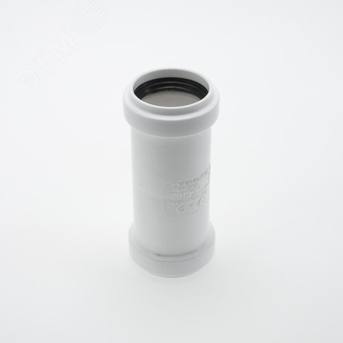 Муфта 32 мм двухраструбная, канализационная, белая - фото 1