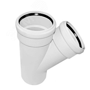 Изображение товара Тройник 90х50 45 град, с выходом, для бесшумной канализации (шт)