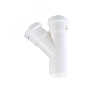 Изображение товара Тройник 40 45 град, канализационный, белый (шт)