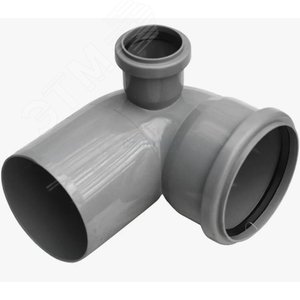 Отвод 110 90 град, с выходом 50 левый - фото 2