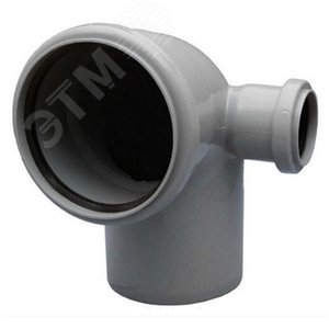 Изображение товара Отвод 110 90 град, с выходом 50 правый (шт)