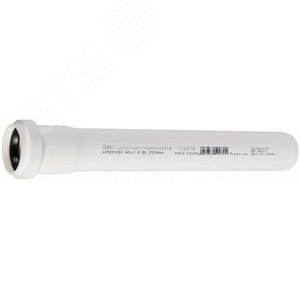 Изображение товара Труба канализационная 40x1000 мм НТЕМw однораструбная, белая (шт)