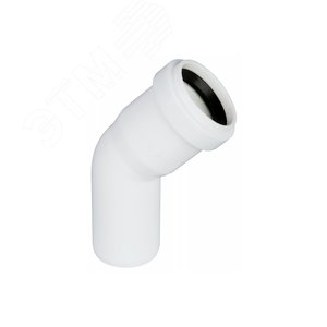 Изображение товара Отвод 40 45 град, для внутренней канализации, белый (шт)