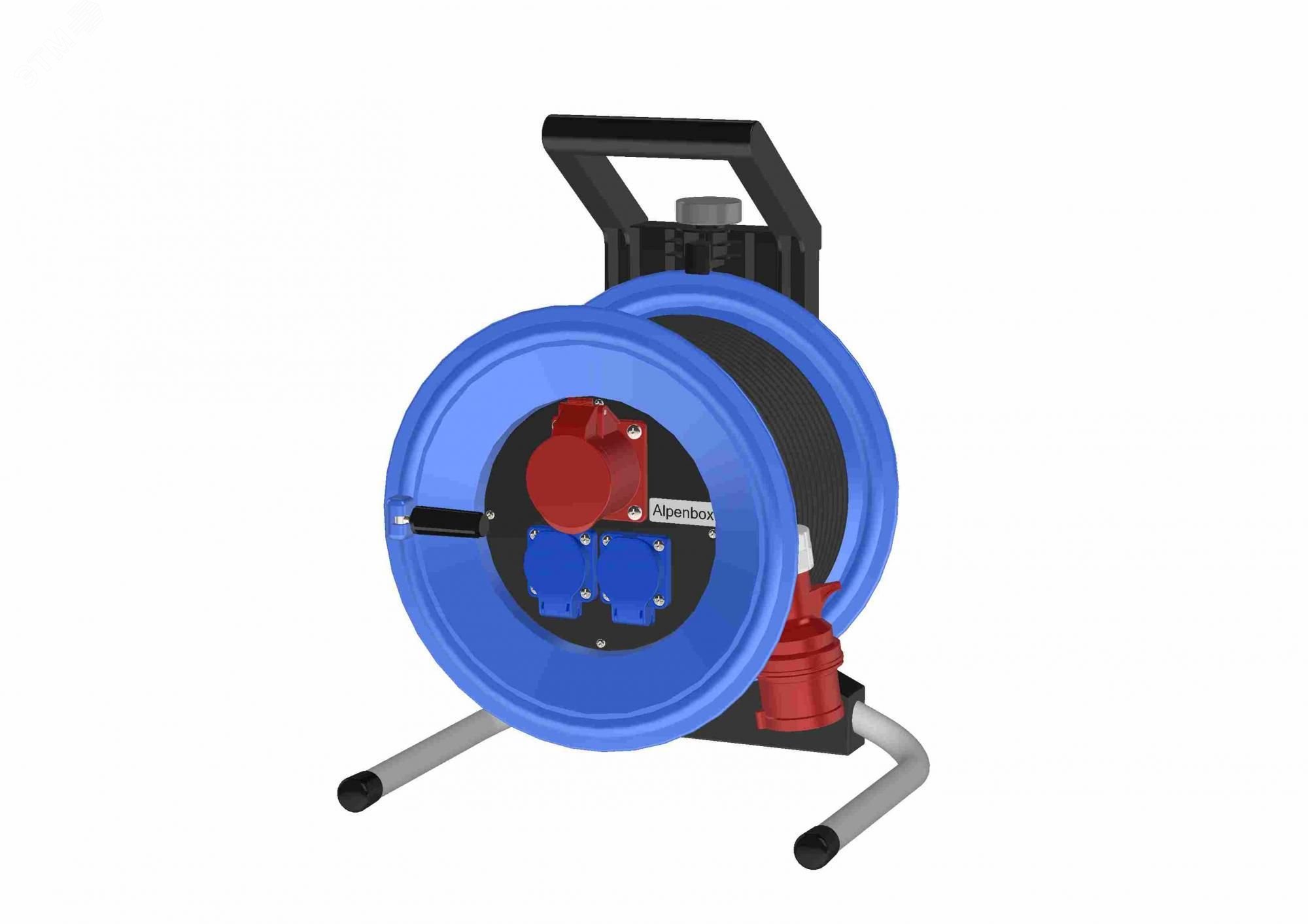 Изображение товара Удлинитель на барабане AlpenBox IP44 50м 3 розетки от 380В