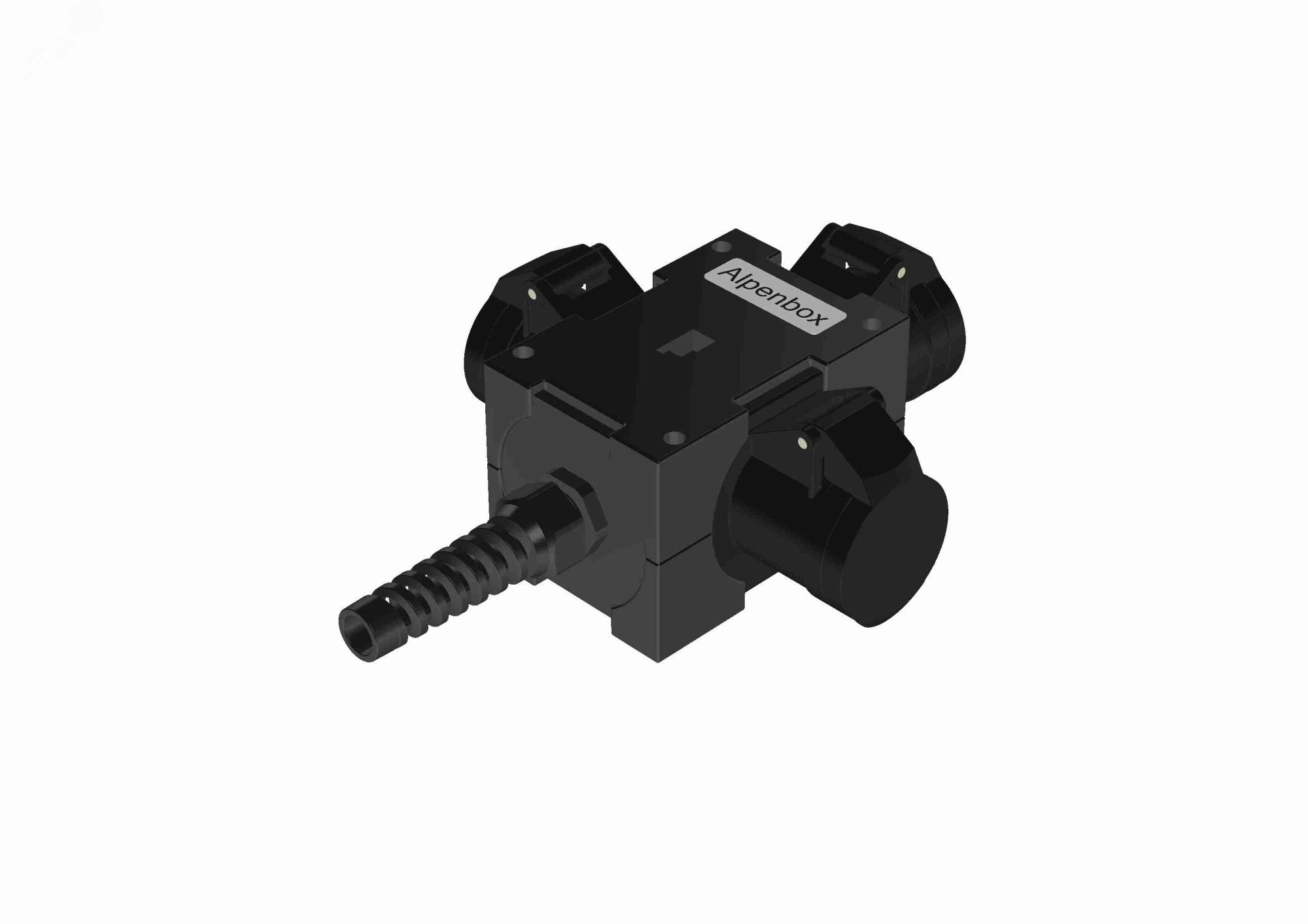 Изображение товара Устройство распределительное AlpenBox 0360038 Black с защитой IP44 230В