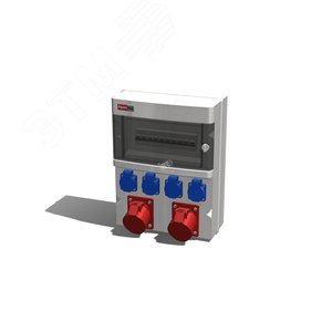 Изображение товара Устройство распределительное настенное пластик IP44 63A корпус 295х400х148 серый (шт)