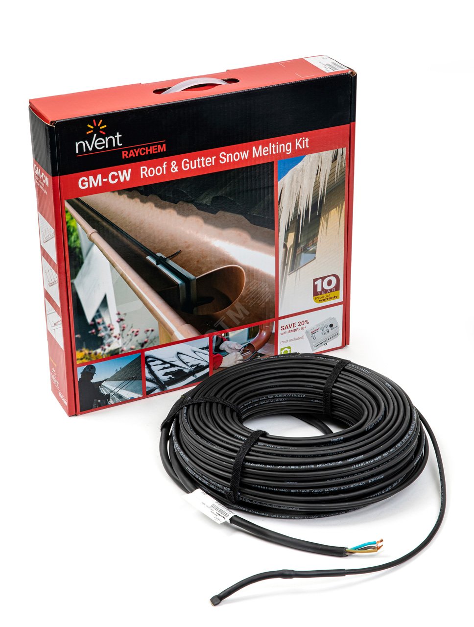 Греющий кабель GM-2CW длиной 50м, с кабелем холодного ввода 5м GM-2CW-50m Raychem
