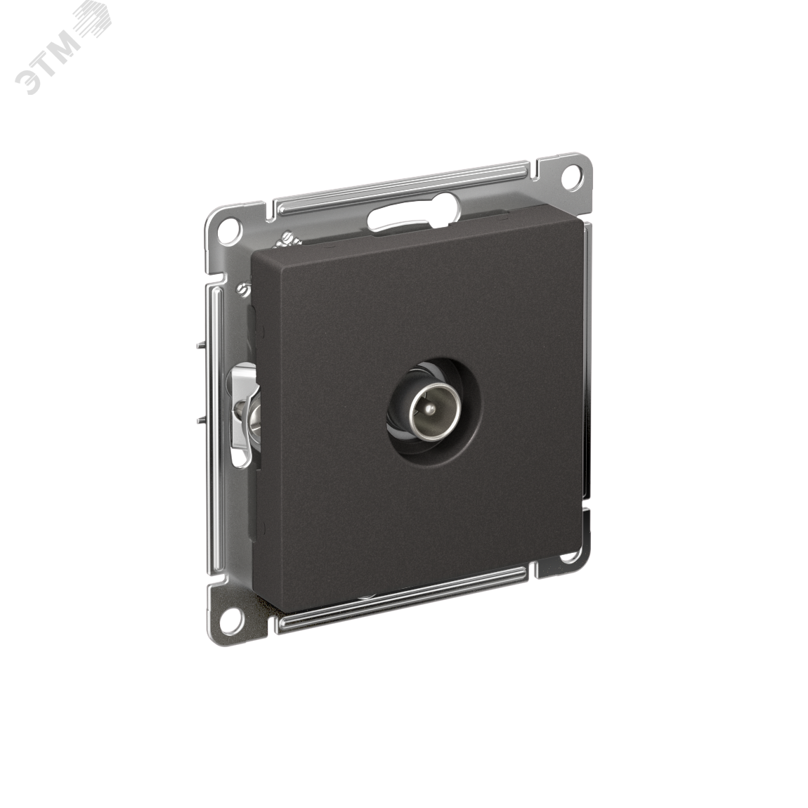 Изображение товара ATLASDESIGN TV розетка проходная 4DB механизм БАЗАЛЬТ от Systeme Electric