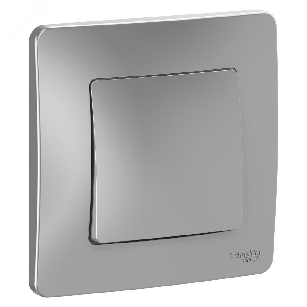 Изображение товара Выключатель скрытой установки одноклавишный 10A 250V алюминиевый Blanca