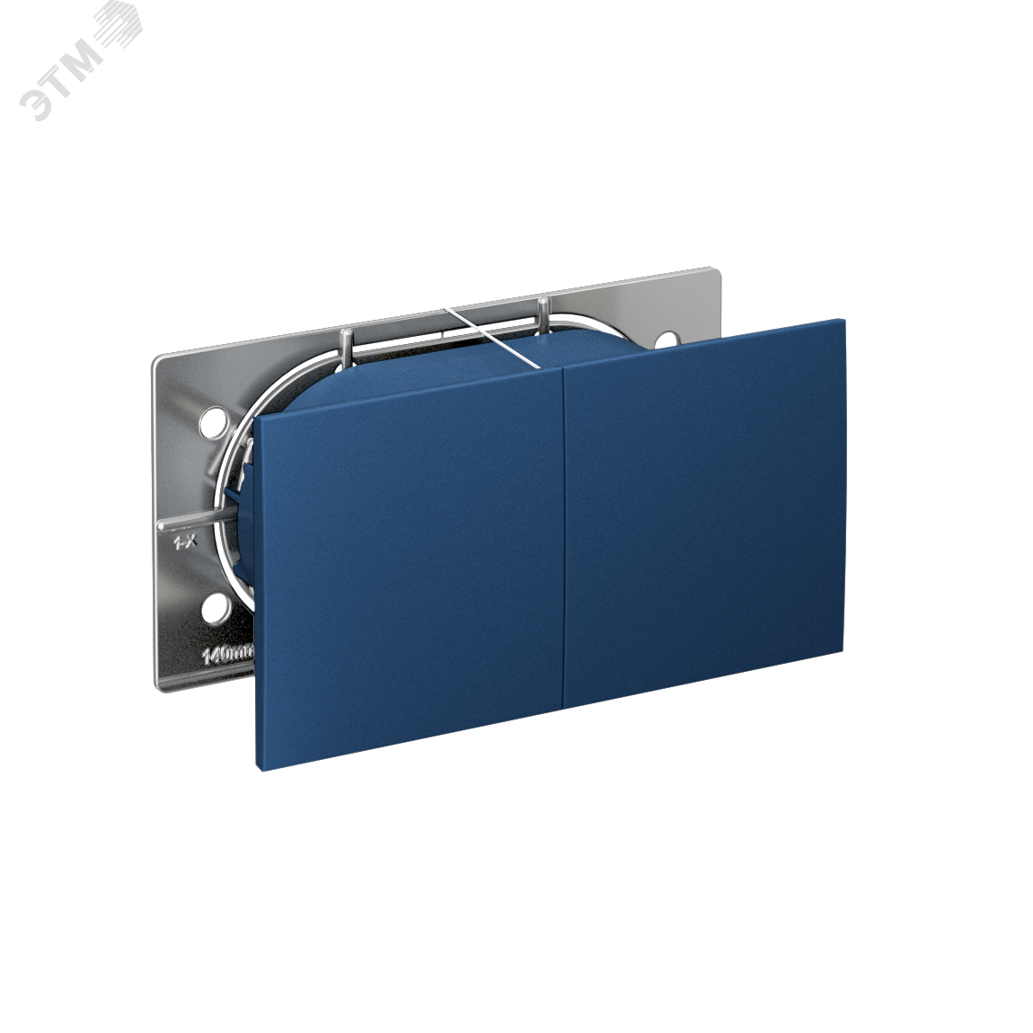 Изображение товара Розетка двойная Systeme Electric AtlasDesign с заземлением и шторками 16А аквамарин