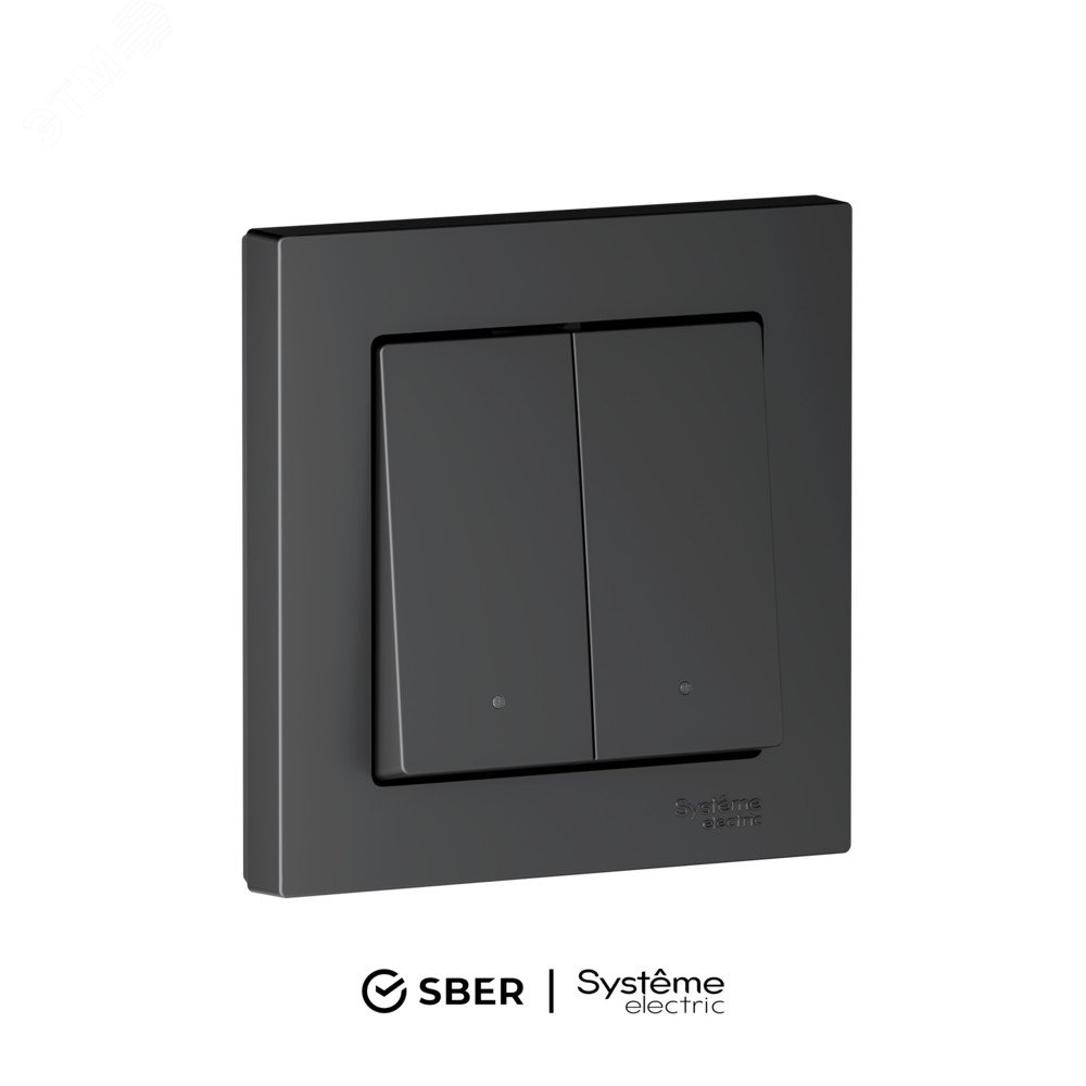 Изображение товара Умный выключатель AtlasDesign Smart 2-кл с подсветкой Zigbee IP21 Россия