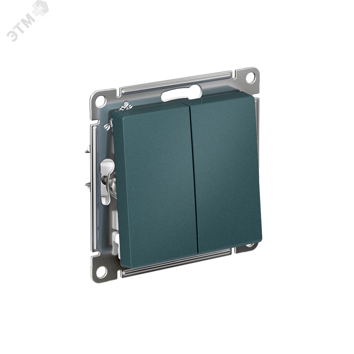 Изображение товара Двухклавишный выключатель AtlasDesign Systeme Electric изумруд 10А
