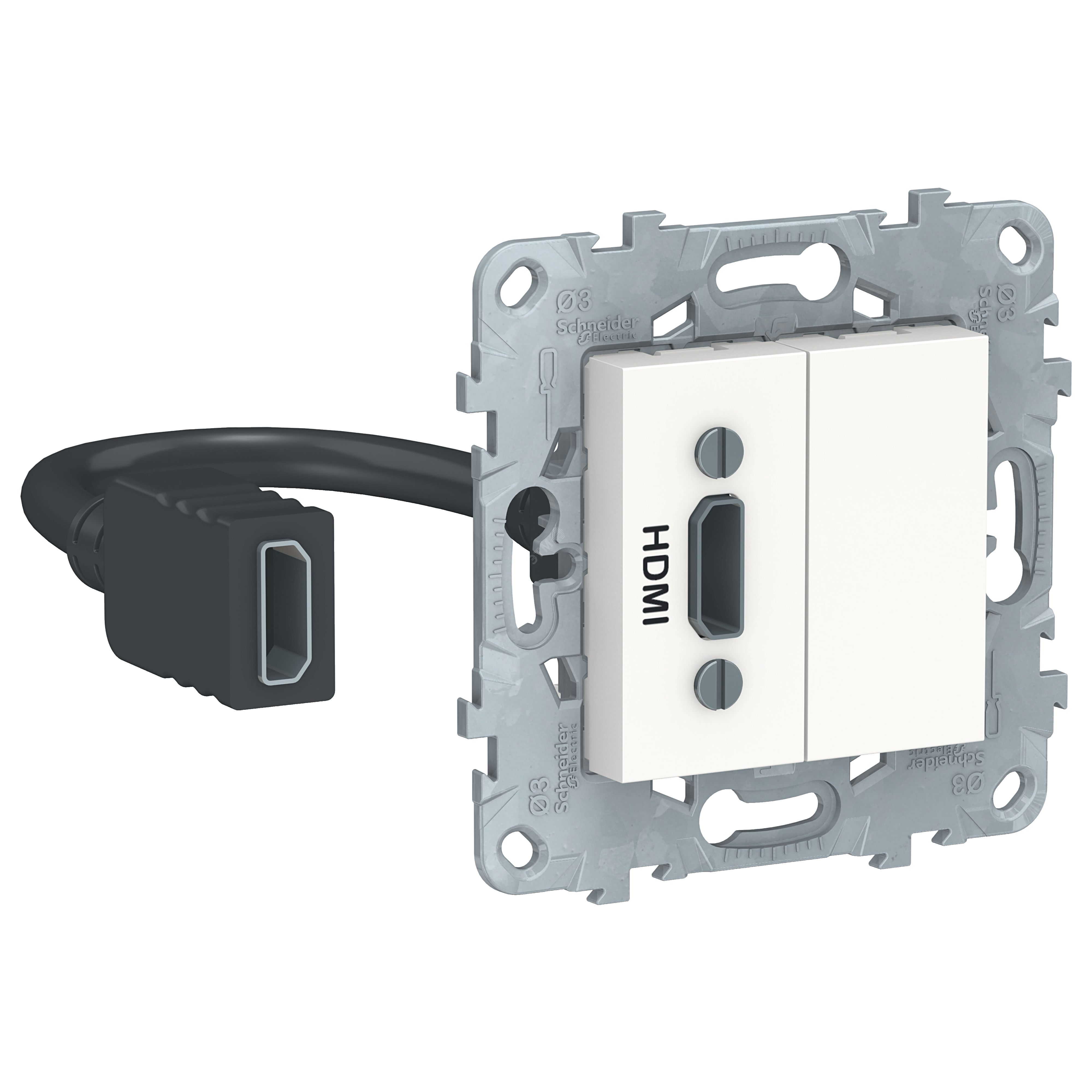 Розетка UNICA NEW HDMI белый (NU543018) Schneider Electric купить цена