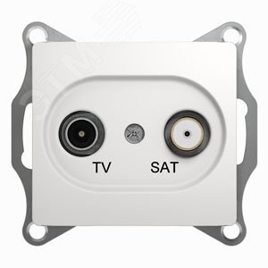 GLOSSA Розетка телевизионная TV-SAT проходная в рамку 4дБ белая GSL000198 Systeme Electric - превью 6