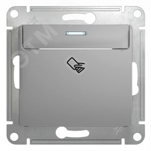 GLOSSA Выключатель карточный алюминий в рамку схема 6 GSL000369 Systeme Electric - превью 5