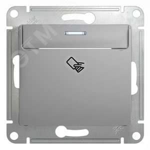 GLOSSA Выключатель карточный алюминий в рамку схема 6 GSL000369 Systeme Electric - превью 4