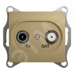 GLOSSA Розетка телевизионная TV-SAT одиночная в рамку 1дБ титан GSL000497 Systeme Electric - превью 6
