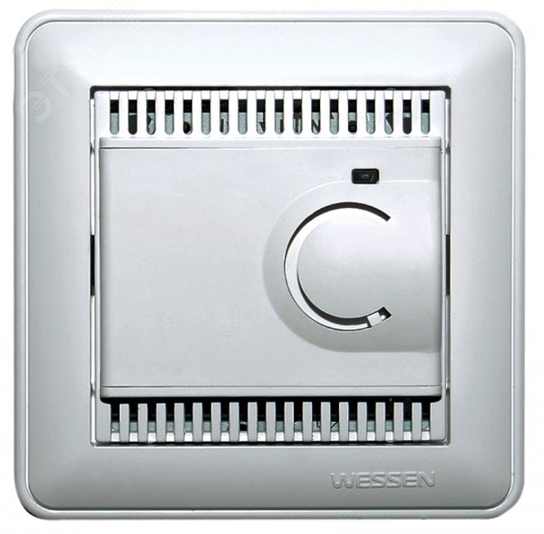 Термостат теплого пола электронный 10A датчик матовый хром TES-151-58 Systeme Electric - превью 4