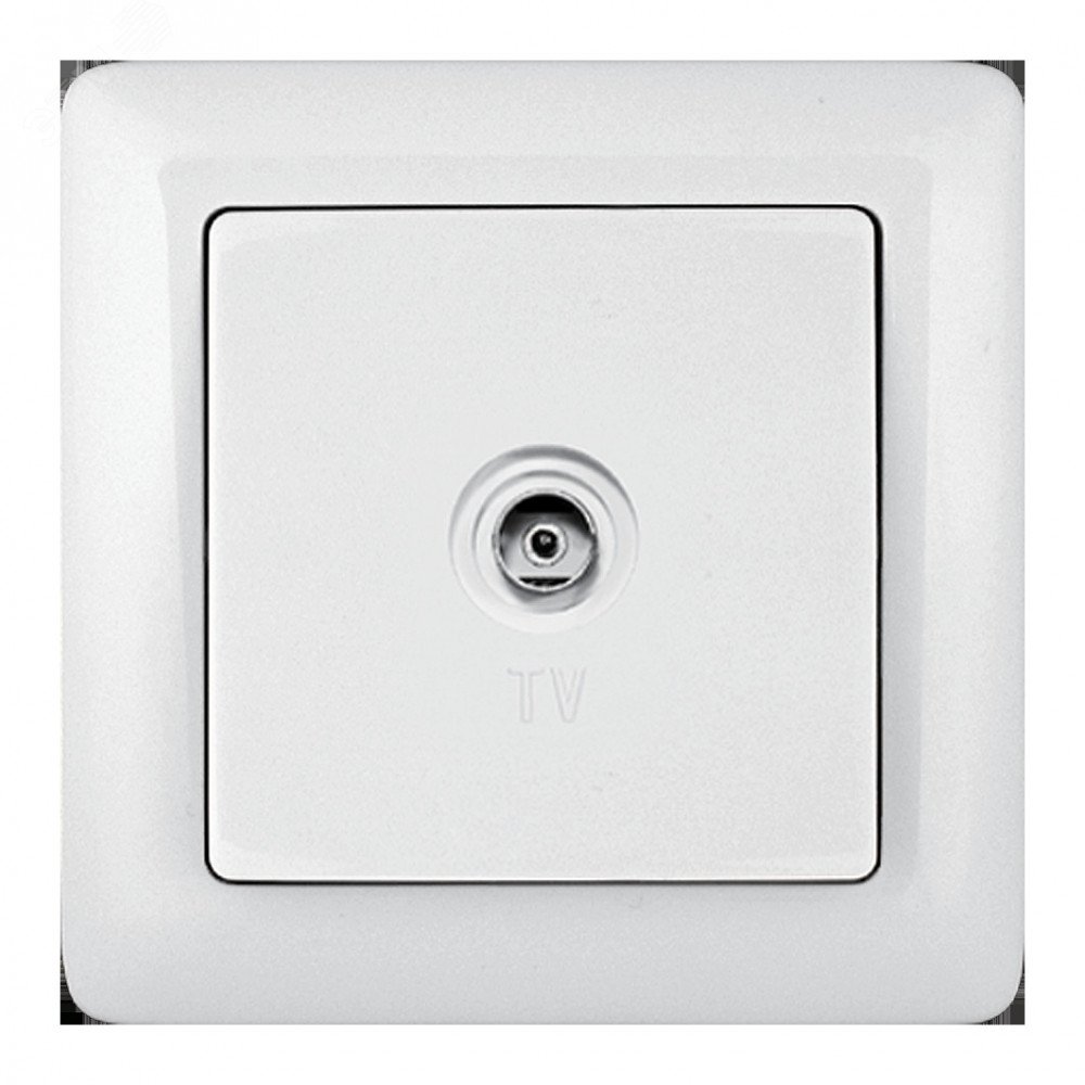Изображение товара Розетка телевизионная Systeme Electric ХИТ белая для наружной установки 1 пост