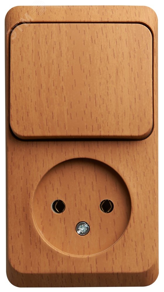 Изображение товара ЭТЮД блок открытой установки Розетка без заземления + Выключатель