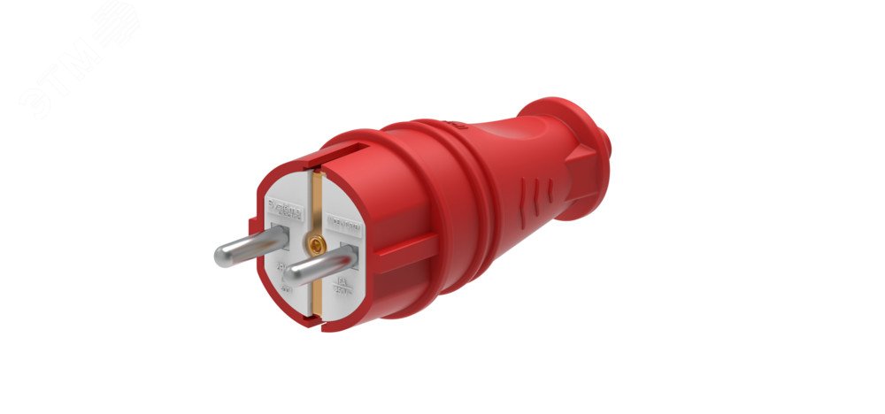 Изображение товара MultiSet Вилка 2К+З прямая каучуковая 16А/250В IP44 Красная (шт)
