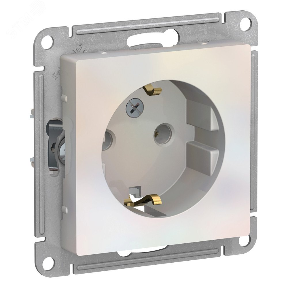 Изображение товара Розетка ATLASDESIGN с заземлением 16А жемчуг