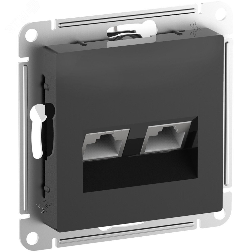ATLASDESIGN РОЗЕТКА двойная компьютерная RJ45+RJ45, кат.6А, механизм ...