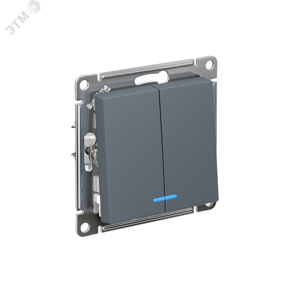 Изображение товара Двухклавишный выключатель ATLASDESIGN с подсветкой 220-250 В IP20