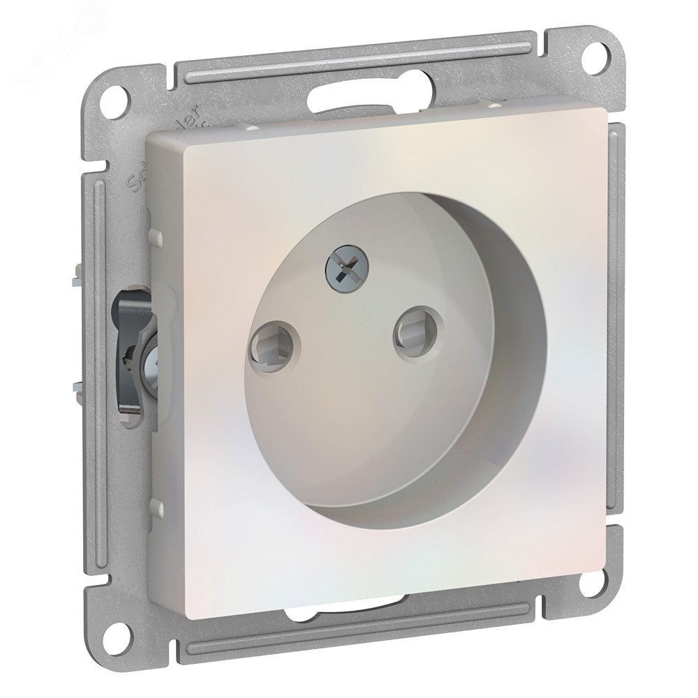 Изображение товара Розетка Systeme Electric AtlasDesign без заземления со шторками 16А перламутр
