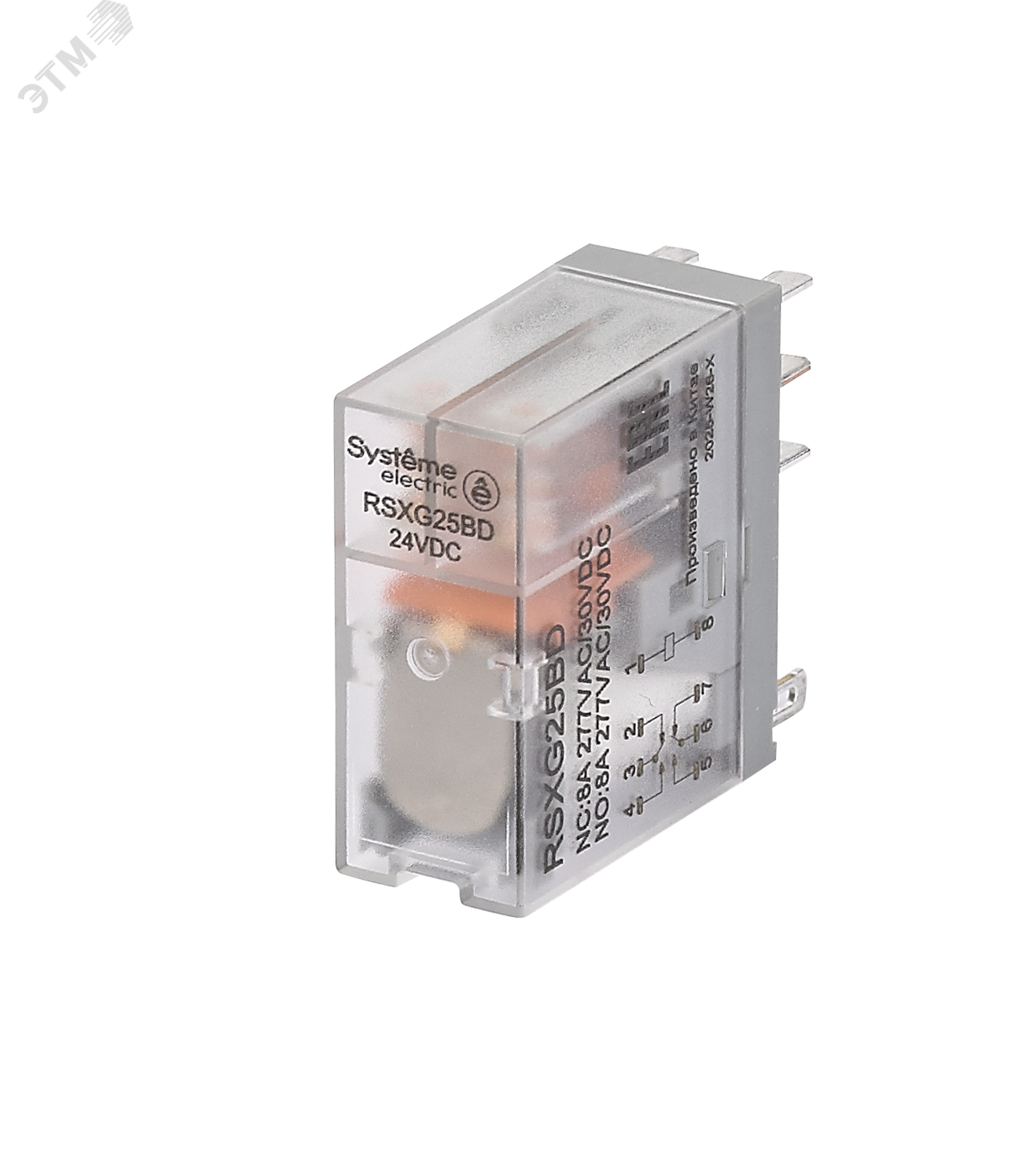 Изображение товара Реле промежуточное 8A 2CO 24VDC Systeme Electric RSXG25BD
