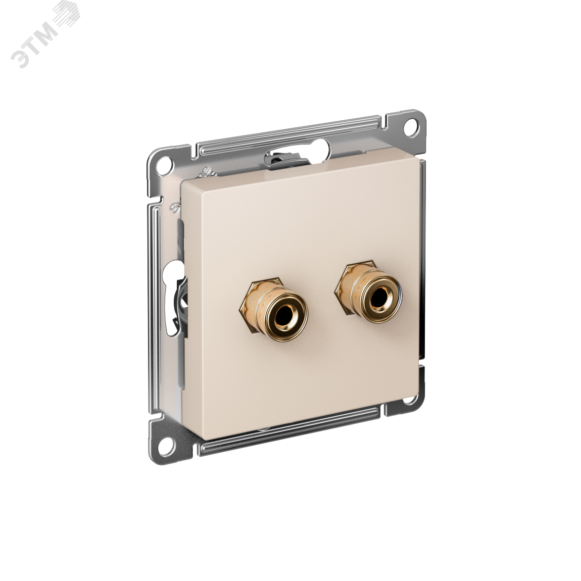 Изображение товара Двухместная аудиорозетка ATLASDESIGN бежевый системы Systeme Electric