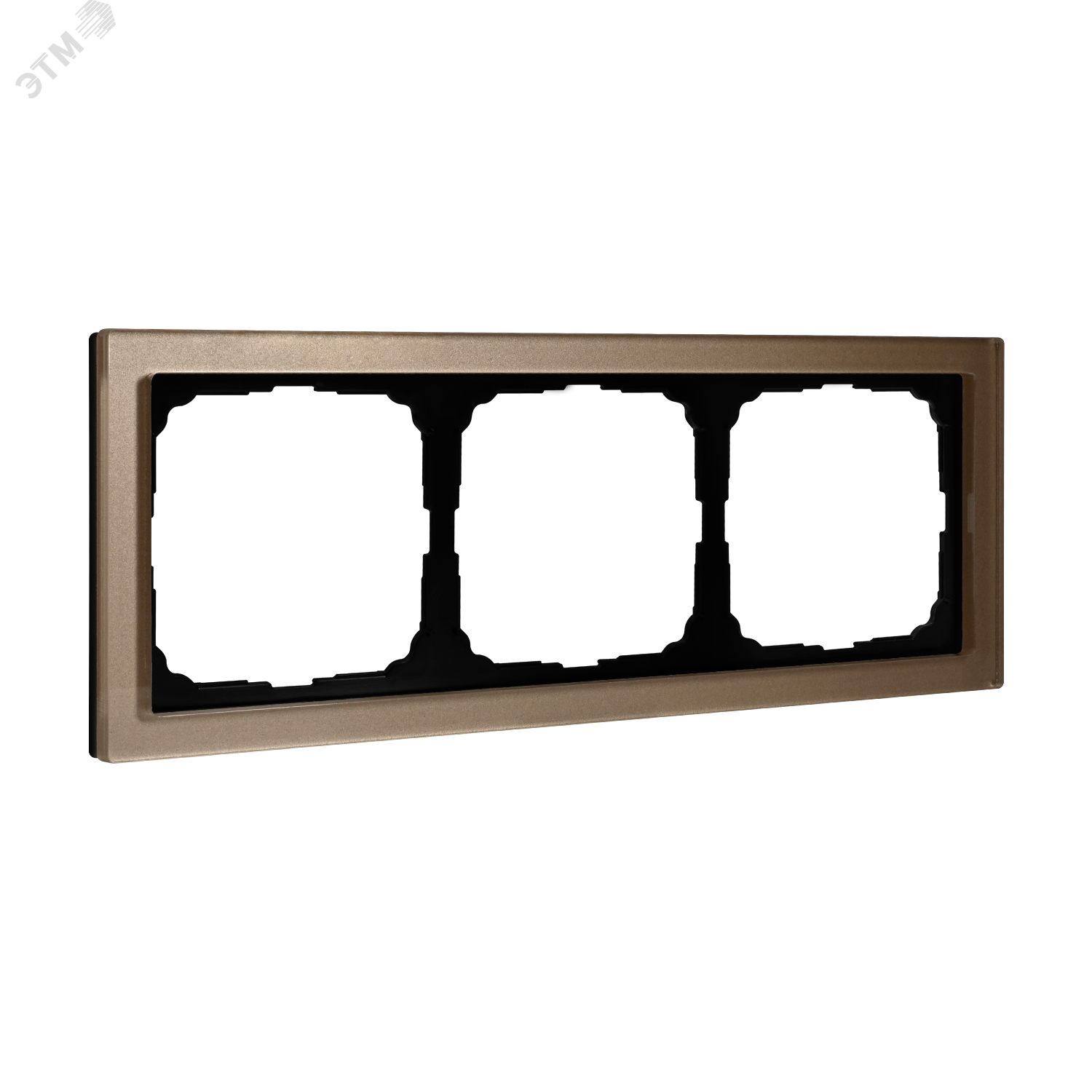 Изображение товара Трехпостовая рамка из органического стекла шампань Systeme Electric ArtGallery Pure