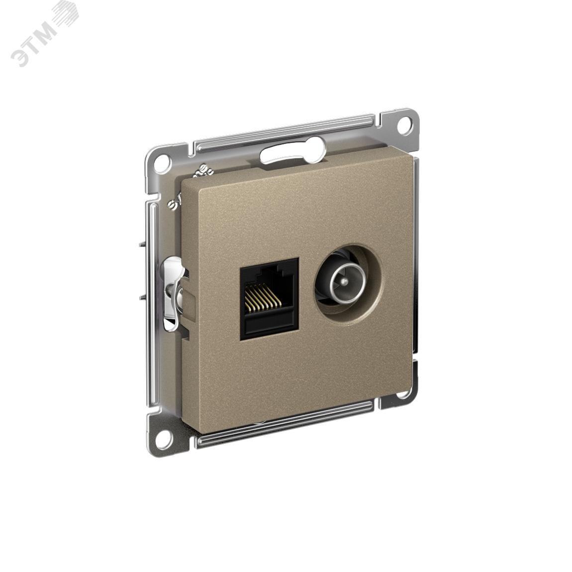 Изображение товара Розетка ATLASDESIGN двойная RJ45 категория 5E шампань