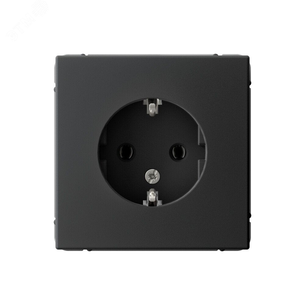 Изображение товара Розетка ARTGALLERY с заземлением 16А карбон Systeme Electric