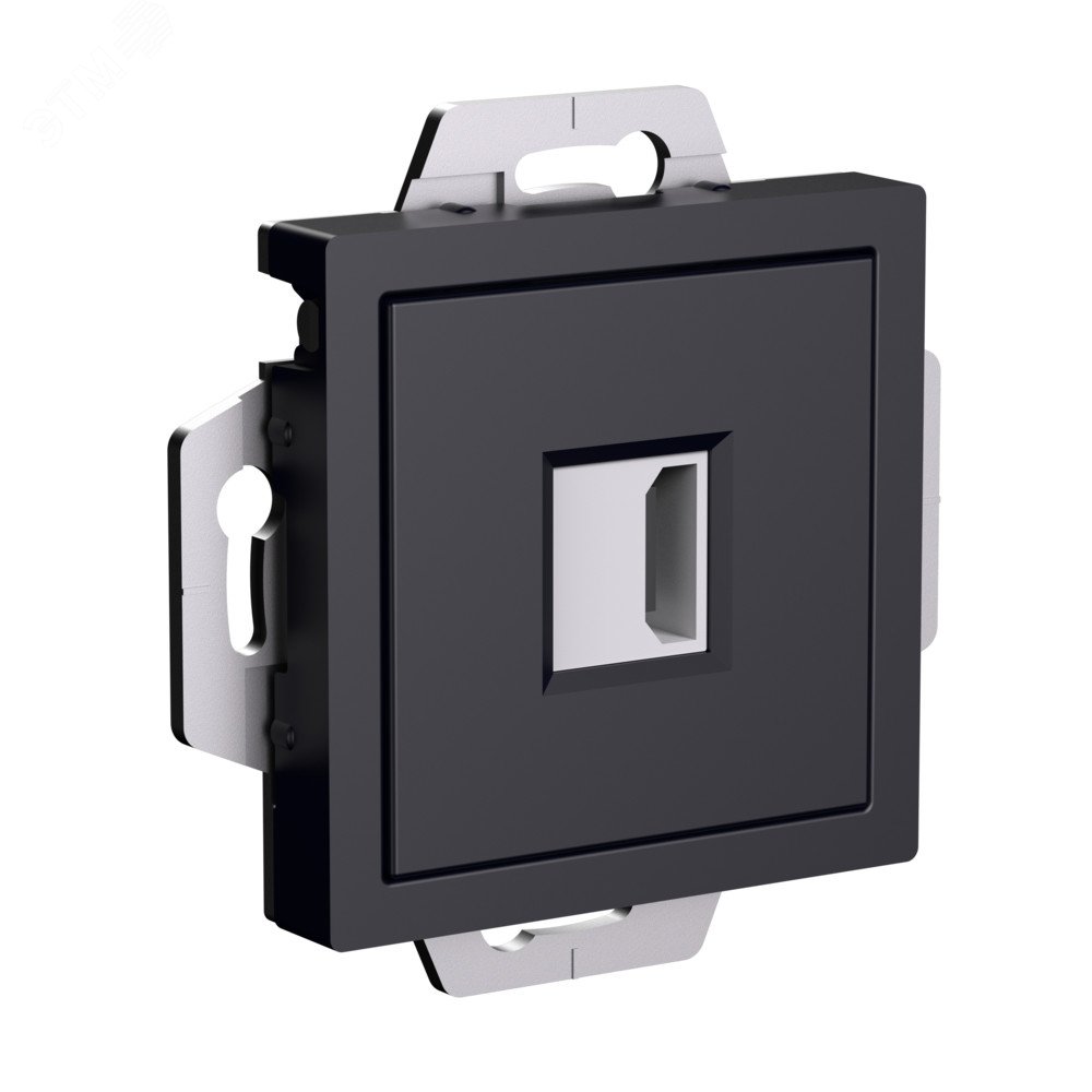 Изображение товара Розетка HDMI AtlasDesign карбон для внутренней установки с IP20