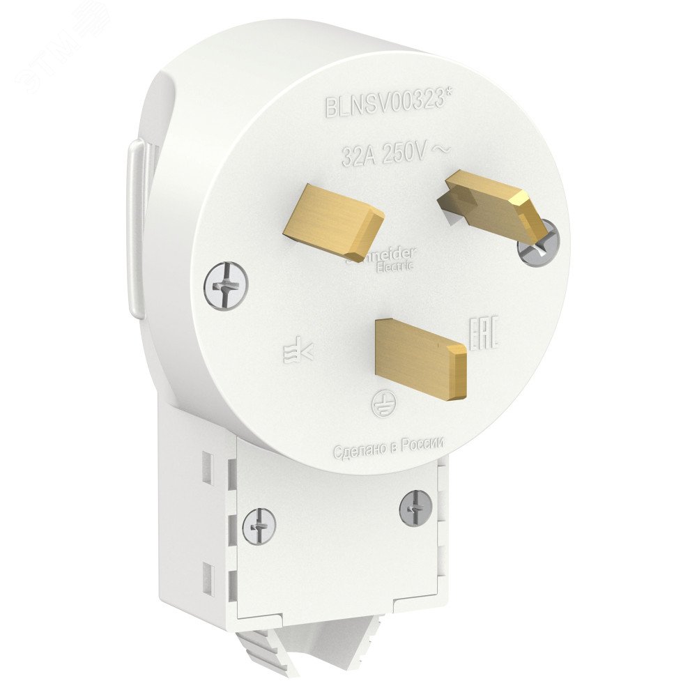 Изображение товара Силовая вилка Blanca Systeme Electric скрытая установка 32А 250В белая