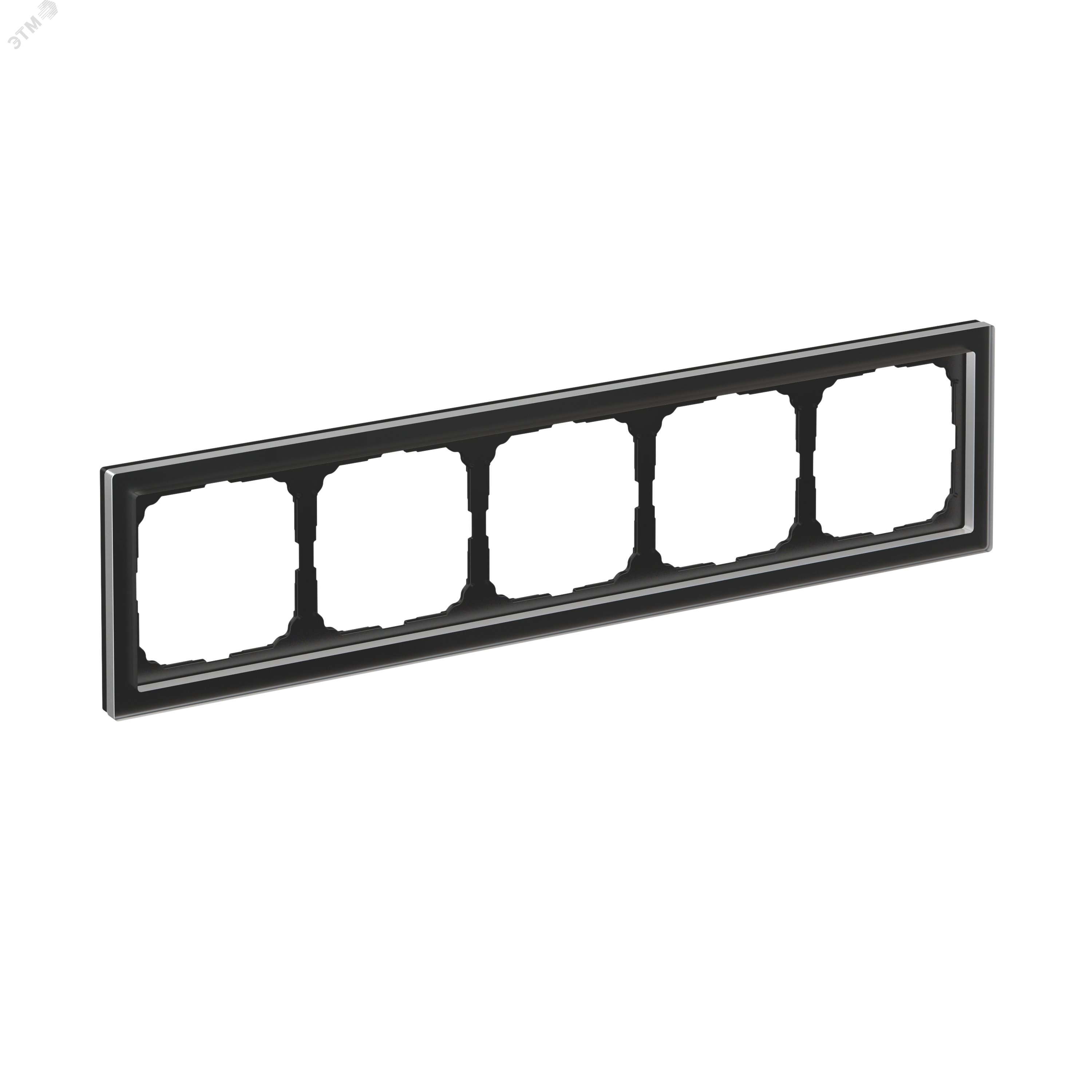 Изображение товара Рамка Systeme Electric ArtGallery Pure 5-постовая из органического стекла черная