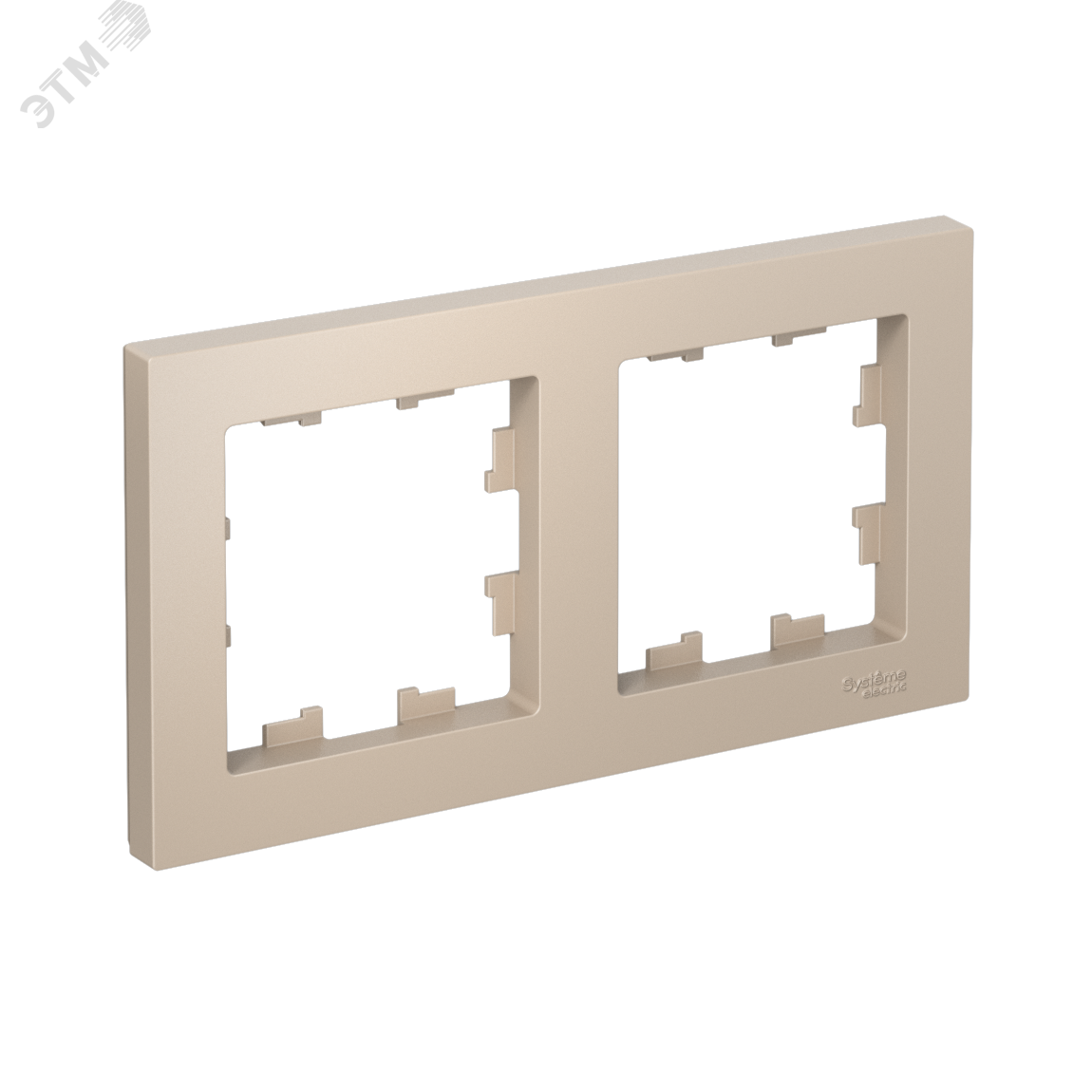 Изображение товара Двухпостовая рамка AtlasDesign Песочный IP20 для электроприборов