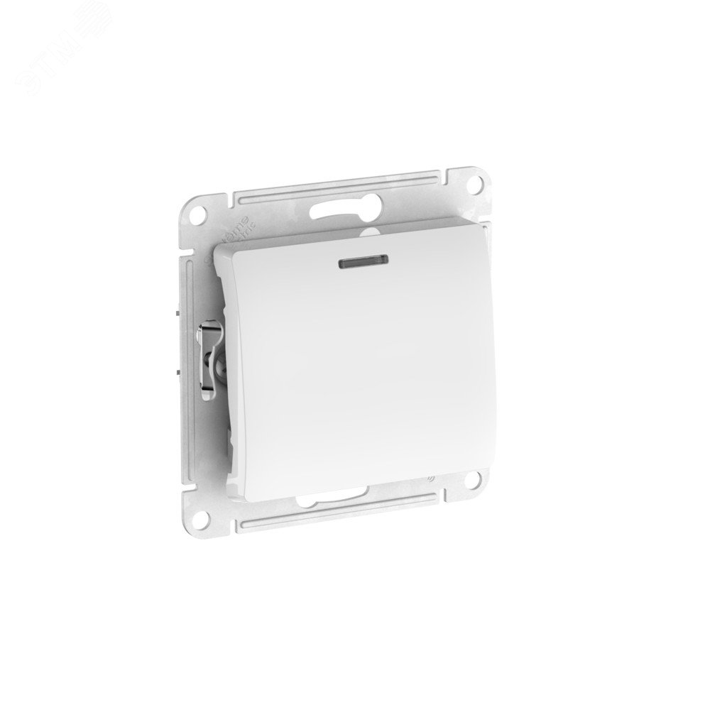 Изображение товара GLOSSA 1-клавишный переключатель с подсветкой 250 В 10 А белый