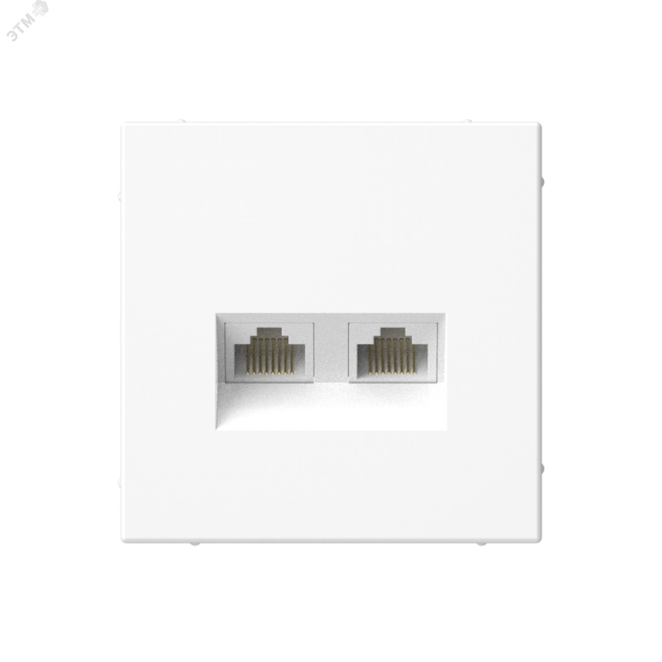 Изображение товара Двойная компьютерная розетка ARTGALLERY RJ45 кат. 5е белая
