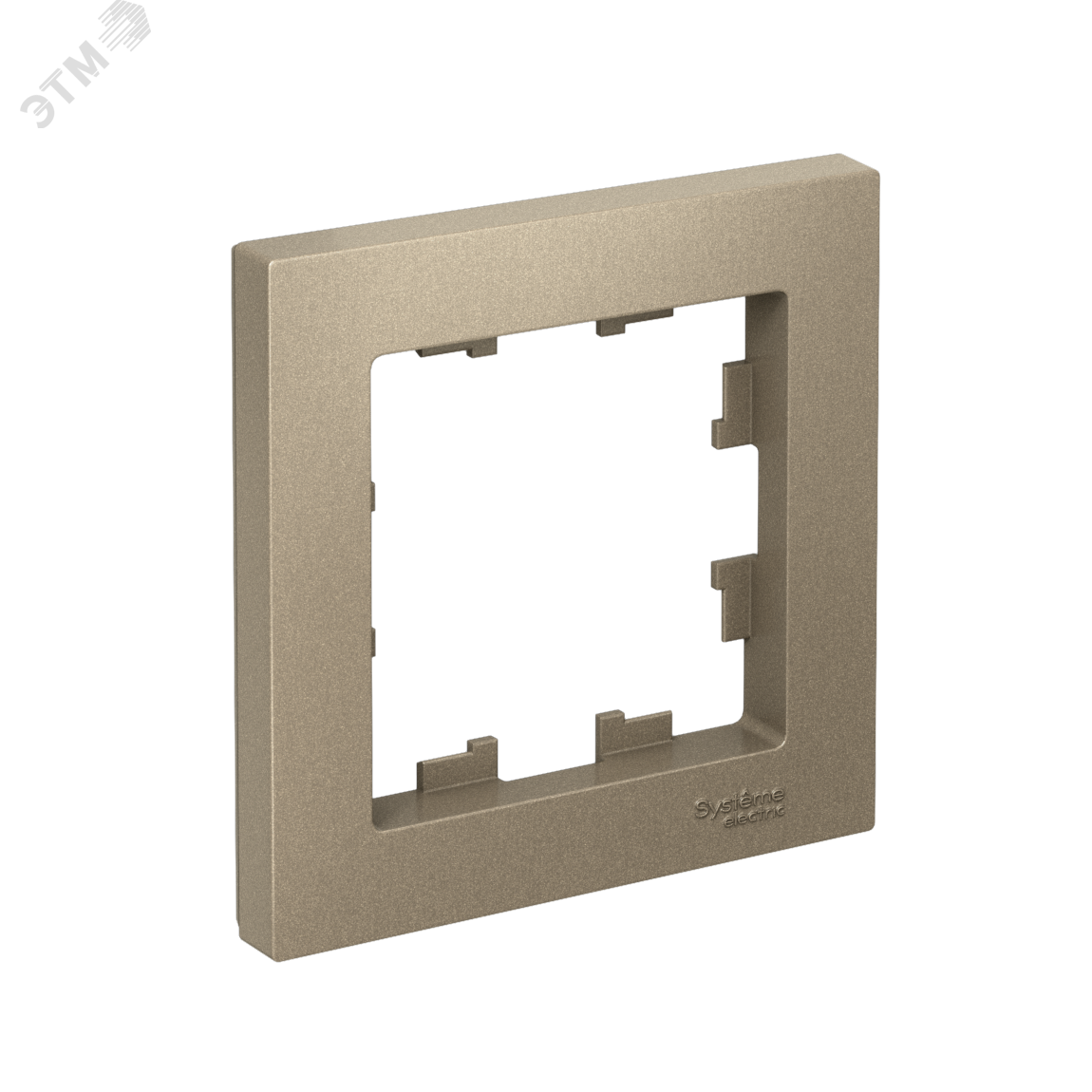 Изображение товара Рамка однопостовая ATLASDESIGN шампань для электроустановочных изделий РФ