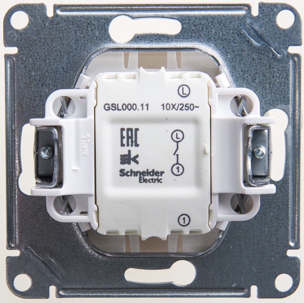Выключатель одноклавишный, схема 1, в рамку, перламутр GSL000611 Systeme Electric - превью 3