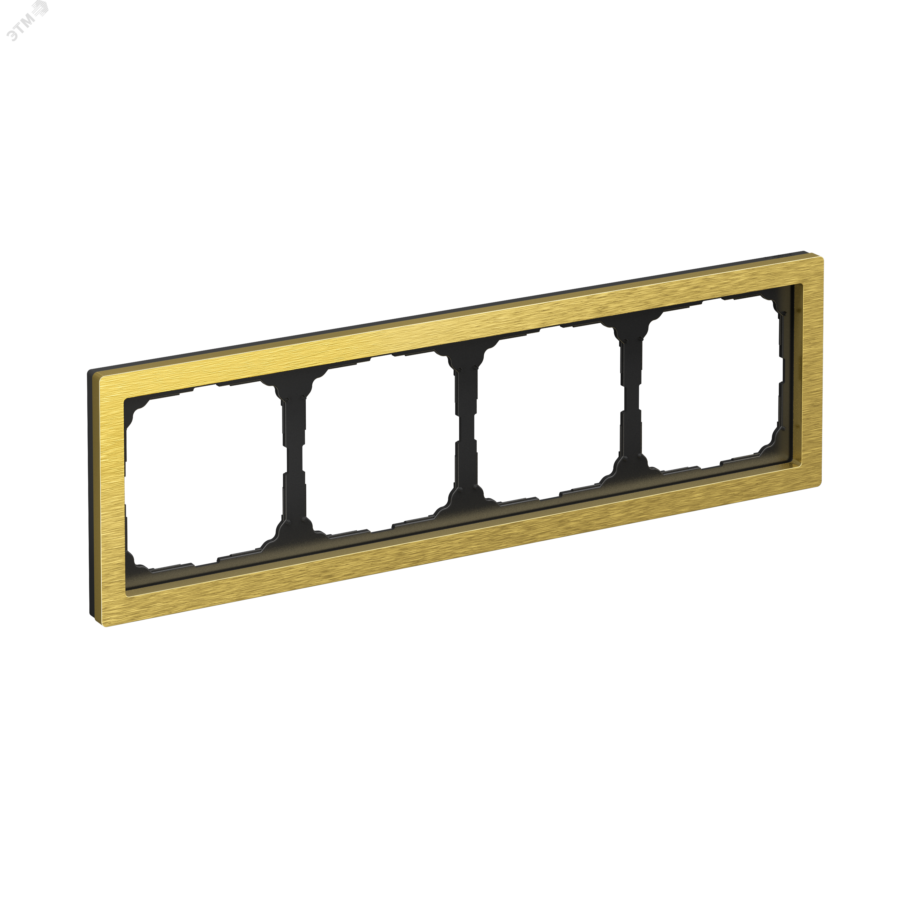 Изображение товара Рамка Systeme Electric серии ArtGallery Pure 4-постовая металл золото для фотографий и картин