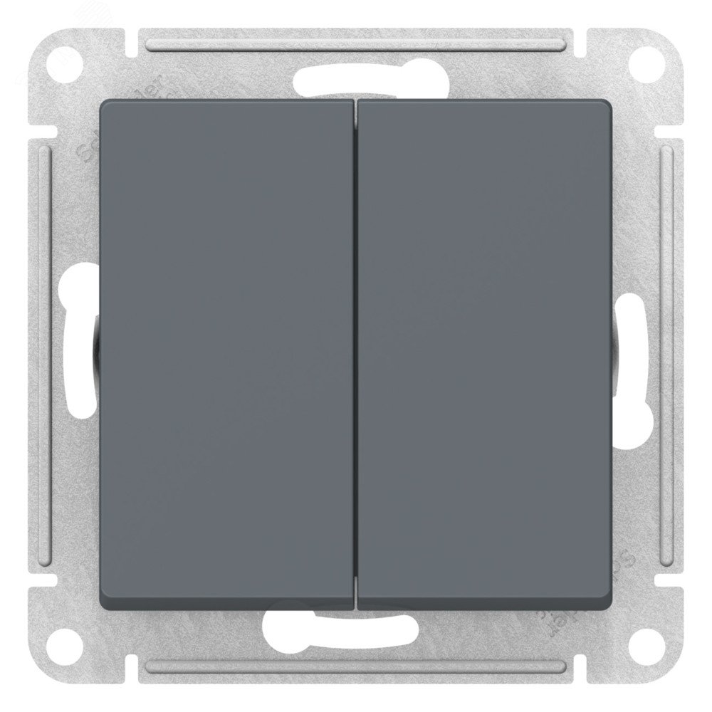 Изображение товара ATLASDESIGN 2-клавишный переключатель, перекрестный, 2 x сх. 7, 10АХ, механизм, ГРИФЕЛЬ (шт)
